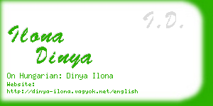 ilona dinya business card